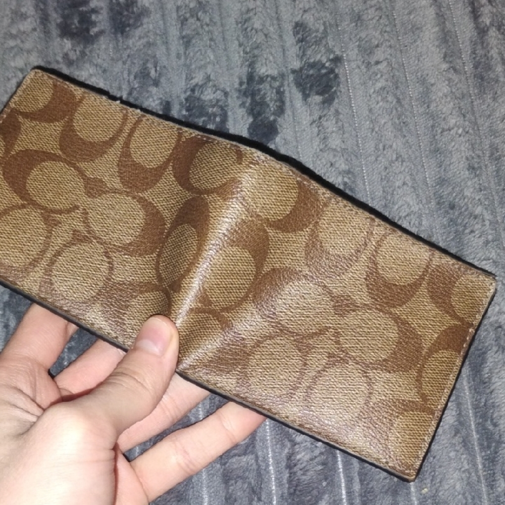 COACH Brown Patterned Wallet
